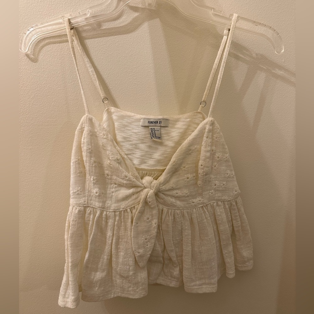 Forever 21 front tie tank top size medium